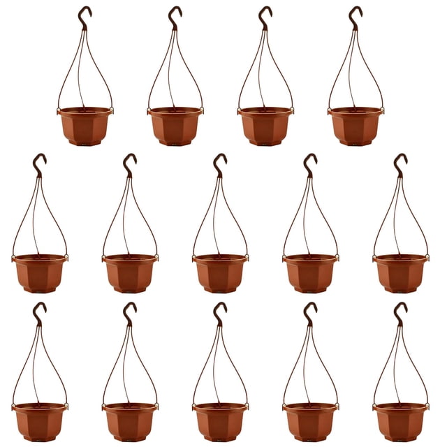 14Pcs Plastic Flower Pot Chain Plant Basket Planter Holder Hanging Balcony Decor