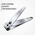 thumbnail image 3 of 100 Pieces Nail Clippers Bulk for Men and Women Stainless Steel Fingernail Clippers Flat Toenail Clippers Portable Travel Fingernails Pointed Manicure Pedicure Sturdy Trimmer Set for Men Women, 3 of 5