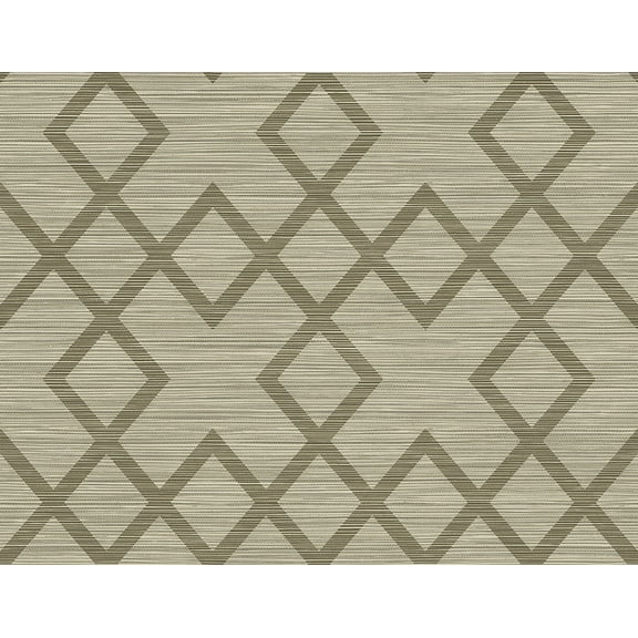 Kenneth James Vana Brown Woven Diamond Wallpaper