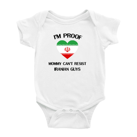 

I m Proof Mommy Can t Resist Iranian Guys Cute Baby Bodysuit Baby Clothes (White 12-18 Months)