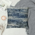 thumbnail image 2 of COMIO  Abstract Textured Decorative Throw Pillow Covers for Bed Pillowcases Accent Throw Pillows for Couch Fall Deocr, Navy Blue, 2 of 5