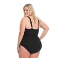 thumbnail image 2 of Dolfin Aquashape Women's Drape Front 1-Piece SwimSuit in Black, Size 6, 2 of 2