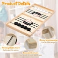 thumbnail image 4 of Fast Sling Puck Game, Carioca Table Top Game for Family Dinners or Friend Get-Togethers, Wooden Board Sling Puck Game, 4 of 7