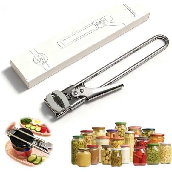 Adjustable Stainless Steel Jar Opener, 2026 New EasyGrip High-Leverage Jar Opener for Seniors & Kitchen