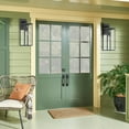 thumbnail image 2 of 20.78 inch Outdoor Wall Light with Matte Black Finish Clear Glass Shade 2-pack, 2 of 5