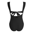 thumbnail image 7 of Linfrsh Women's One Piece Tummy Control Swimsuits Cheeky High Cut Bathing Suit Plus Size Swimwear Black,M, 7 of 7