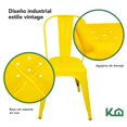 thumbnail image 3 of Silla Tolix Blanco Metálico Metal Para Comedor Minimalista amarillo 1, 3 of 9