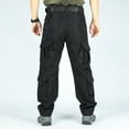 thumbnail image 4 of WTOBBY Men's Military Tactical Work Pants Stretch Multi-Pocket Outdoor Waterproof Down Insulated Pants for Hiking Camping Cold Weather Men's Trousers,Black L, 4 of 7