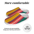 thumbnail image 6 of Fotbe Vertical Stripes Pattern Women's Fuzzy Curly Fur Memory Foam Loafer Slippers Indoor Outdoor Slippers Winter Home Shoes-37/38, 6 of 7