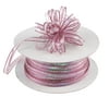 Iridescent Pull Bow Christmas Ribbon, 1/8-Inch, 50 Yards, Rosy Mauve