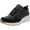 Black/White, variant on Skechers Women's Street Billion Subtle Spots Lace-up Wedge Casual Sneaker