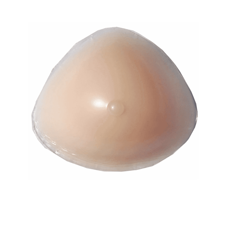BIMEI One Piece Concave Bottom Triangle Shape Breathable Silicone Breast  Implants Fake Breast Special for Postoperative Breast Inserts Bra Pads  10-A,Nude,200g 