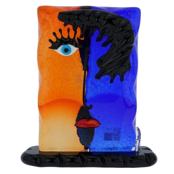 Glass Of Venice Murano Glass Picasso Head Rectangular