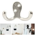 thumbnail image 2 of Metal Coat Hook, Double Prong Coat Hooks Wall Mounted, No Drill Black Hooks for Towels, Bags, Hats & Keys, Multicolor Wall Mounted Coat Hook, by Honglin, 2 of 8