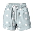 thumbnail image 6 of Only Moment Polka Dot Shorts Womens Beach Shorts Summer Casual Wide Leg Loose High Waist Drawstring Dressy Shorts 2026 Beach Vacation Clothes Light Blue,L, 6 of 6
