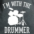 thumbnail image 3 of CafePress - I'm With The Drummer Women's Classic T Shirt - Women's Traditional Fit Dark T-Shirt, 3 of 4