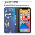 thumbnail image 4 of iPhone 13 Pro Wallet Case PU Leather Folio Flip Stand, Allytech Magnetic Credit Card Holder Protective Anti-Scratch TPU Bumper Skin Cover for iPhone 13 Pro 6.1" 2021, Green Gold Butterfly, 4 of 4