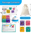 thumbnail image 5 of Dimoarch Face Changing Matching Game for Kids Ages 3+, Wooden Face Cube Puzzle with Bell and Storage Bag, Memory Board Game for Kids Ages 4-8, Family Game Night Gift, 5 of 11