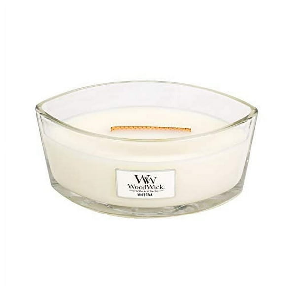 WoodWick Ellipse Scented Candle , White Teak