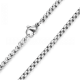 thumbnail image 1 of Collar de acero de titanio, cadena de perlas cuadradas de acero inoxidable, cadena de caja, cadena de hueso de dragón, cadena torcida, cadena de suéter, 1 of 3