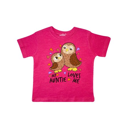

Inktastic My Auntie Loves Me- cute owl family Gift Toddler Boy or Toddler Girl T-Shirt
