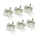 thumbnail image 5 of 6 piezas de ramilletes de boda para novia, novio, elegantes y románticos, flores artificiales de moda para novios y de boda., 5 of 9
