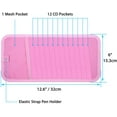 thumbnail image 2 of Car CD Case Holder,  Vehicle Sun Visor Organizer for Cars with 12 DVD Storage Sleeves, 1 Mesh Pocket, 1 Pen Holder and Elastic Strap, Pink, 2 of 14