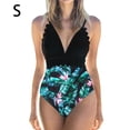 thumbnail image 5 of Greeniant Traje de baño de mujer Traje de baño de moda Traje de baño de moda Verde + Flor blanca S Deportes acuáticos Flor negra + verde S Greeniant OD021064-16, 5 of 5