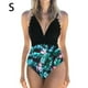 thumbnail image 4 of Soidarity Traje de baño de mujer Traje de baño de moda Traje de baño de moda Verde + Flor blanca S Deportes acuáticos Flor negra + verde S Soidarity OD021064-16, 4 of 5