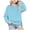 Light Blue, variant on Wonitaaizi Girls Sweatshirts Pockets Teens Sweatshirt Long Sleeve Crewneck Pullover Tops Fall (11-12 Years,Red)
