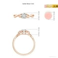 thumbnail image 5 of ANGARA Natural Diamond Crossover Ring with Leaf Motifs in 14K Rose Gold for Women (Size-5.1mm| Color-H| Clarity-SI2) | April Birthstone, Anniversary, Jewelry Gift for Women | Natural Diamond Ring, 5 of 10