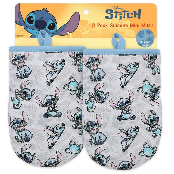 Manoplas de cocina Disney resistentes al calor en miniatura con diseño de Mickey y Minnie, Stitch