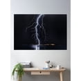 thumbnail image 2 of Lightning Art Poster Wall Art, Modern Wall Decor For Living Room Bedroom, 24x36 UNFRAMED, 2 of 3