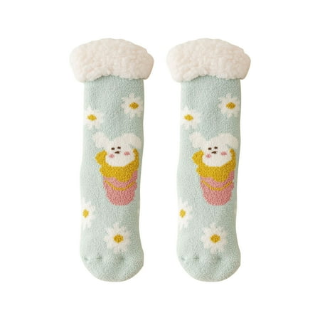 

Leylayray Coral Velvet Socks For Children In Autumn And Winter Medium Tube Stockings Cat Paws- Cute Thickened Warm Sleeping Floor Sleeping Socks Portable (Buy 2 Get 1 Free)