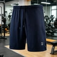 thumbnail image 2 of cllios Men's Athletic Shorts 5 Inch Inseam Breathable Quick Dry Fitness Shorts Solid Color Lightweight Cooling Running Short with Zipper Pockets Navy XXXL, 2 of 6