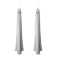 thumbnail image 2 of Cififendec 2Pcs Halloween Ghost LED Taper Candles, 10.63", Remote Control Flickering Flameless Ghost Candlesticks for Mantel Window Dinner Table Party Holiday Decor, 2 of 5