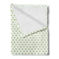 thumbnail image 2 of Green Soft Flannel Fleece Blanket, Vintage Old Fashioned Pattern with Green Colored Polka Dots Classical Print, Cozy Plush for Indoor and Outdoor Use, 50" x 70", Pale Green and White, by Ambesonne, 2 of 5