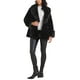 thumbnail image 2 of Abrigo de piel sintética para mujer, abrigo de invierno con solapa, suave y cálido, chaqueta esponjosa con bolsillos, talla L, negro, 2 of 6