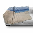 thumbnail image 3 of Shipwreck Soft Flannel Fleece Throw Blanket, Boat Crash by Exotic Tropical Beach in Shore Dream Atlantic Ocean Photo, Cozy Plush for Indoor and Outdoor Use, 50" x 60", Blue Cream, by Ambesonne, 3 of 6