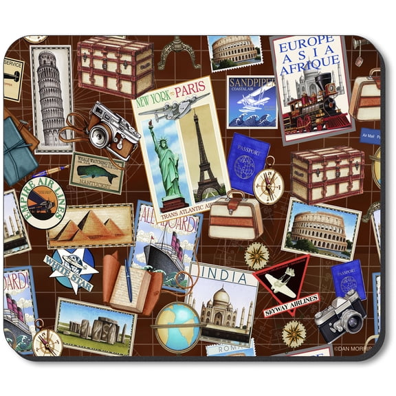Art Plates Mouse Pad - International Travel