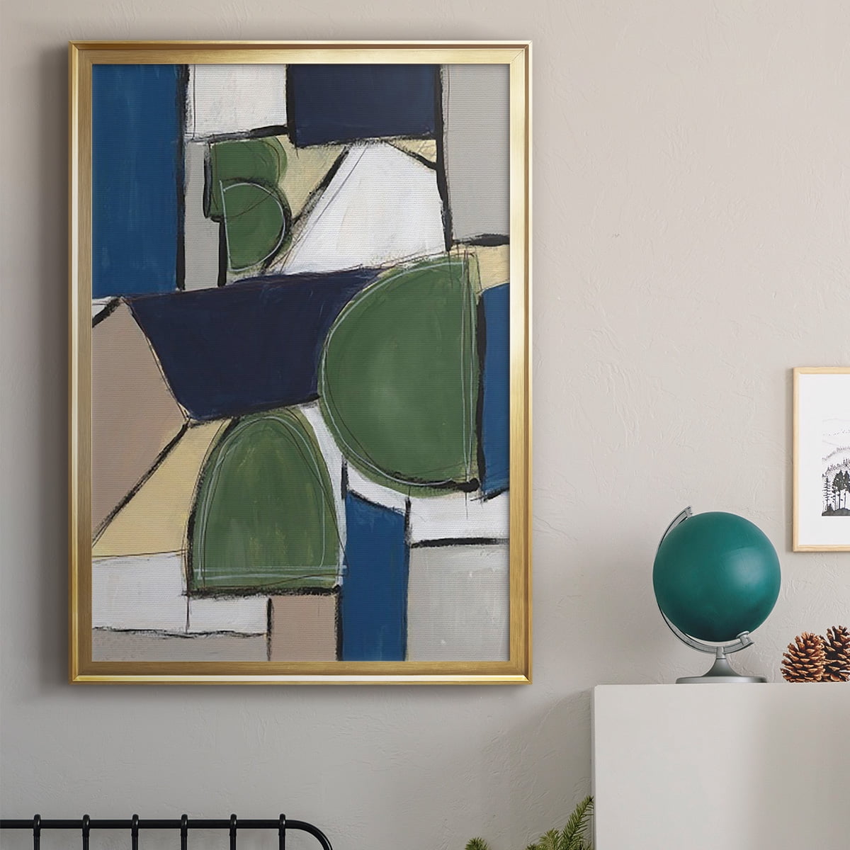 Spatial Mix II Premium Framed Print, in Gold, Black, or Silver - Ready to Hang