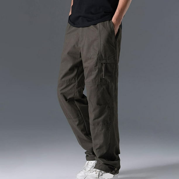 Ceisia Men's Gift All-Season Work Pants - Straight-Leg Functional Cargo Outdoor Casual Long Pants with Multi-Pockets