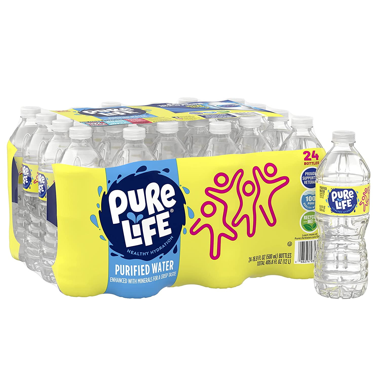 Nestle Pure Life(TM) Purified Bottled Water, 16.9 Oz., Case Of 24, 16.9 Fl  Oz (Pack of 24) 