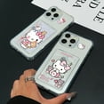 thumbnail image 4 of Cartoon Cat Hello Kitty Card Hold Case For iPhone 16 15 14 13 12 11 Mini Pro Max X XR XSMax 7 8 Plus SE20 Anti-fall Clear Cover TKB-196G240809KB3 iPhone 16 ProMax, 4 of 6