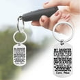 thumbnail image 3 of Under $10 Stainless Steel Keychain, Silver Inspirational Gift from Mom, My Never Forget How Much I Love You Stainless Keychain My Letter Stainless Keychain for from Mom Dad, 3 of 7