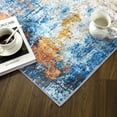 thumbnail image 3 of Yesfashion Carpets Area Rugs Washable 8'*10' Modern Abstract Rug Distressed Rug Bedroom Stain Resistant Thin Home Decor Rug for Home,Blue/Orange Blue Orange 8*10ft, 3 of 7