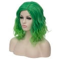 thumbnail image 2 of BERON Green Short Wigs Women Girls Curly Wavy Hair Wig 14" Body Bob Cosplay Party or Daily Use Wigs, 2 of 5