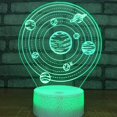thumbnail image 3 of 3D Optical Illusion Planet Sensor Night Light with Smart Touch & Remote 7 Colors Change Dimmable Function Atmosphere Lamp Perfect Gift for Kids Friends Birthdays Christmas Gift Wrap, 3 of 8