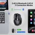 thumbnail image 3 of TECKNET Wireless Mouse for Laptop,Ergonomic Wireless Mouse 6 Buttons,Wireless Mouse (BT5.0/3.0 & 2.4G) Rechargeable 4800 DPI Silent Wide Compatibility for Chromebook,Desktop,PC,Mac, 3 of 10