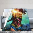 thumbnail image 2 of Manta de franela de Wonder Woman, suave y acogedora manta de felpa para todas las estaciones para niños y niñas, manta ligera y cálida para cama, sofá o viaje, 40 x 30 pulgadas, 2 of 8